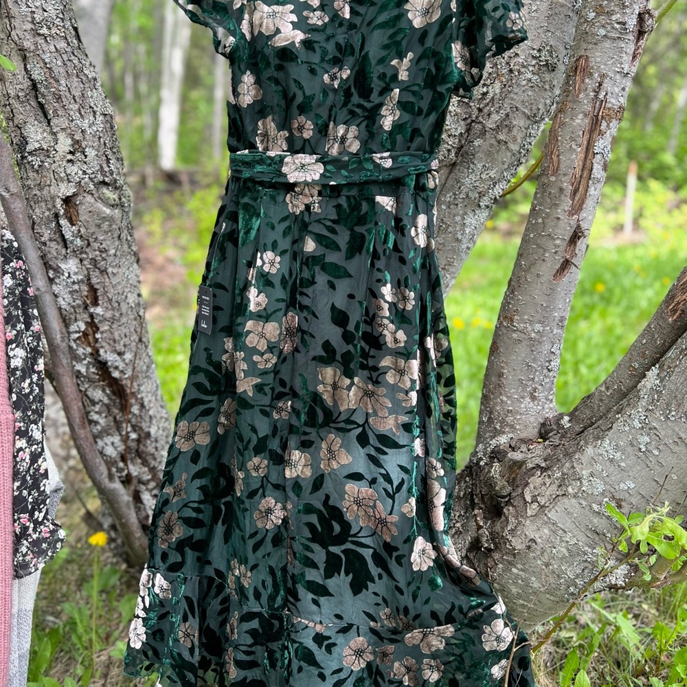 Floral Green Dress